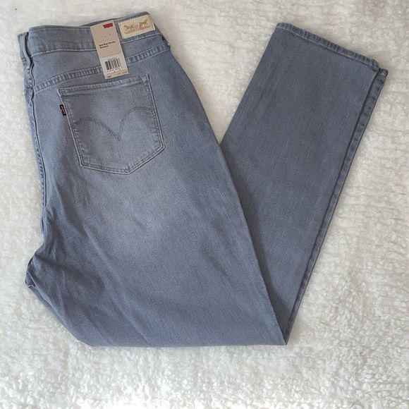 NWT Levi's Women's Mid Rise Skinny Soft Stretch Jeans Stone Wash Gray Sz 20W - Picture 1 of 14